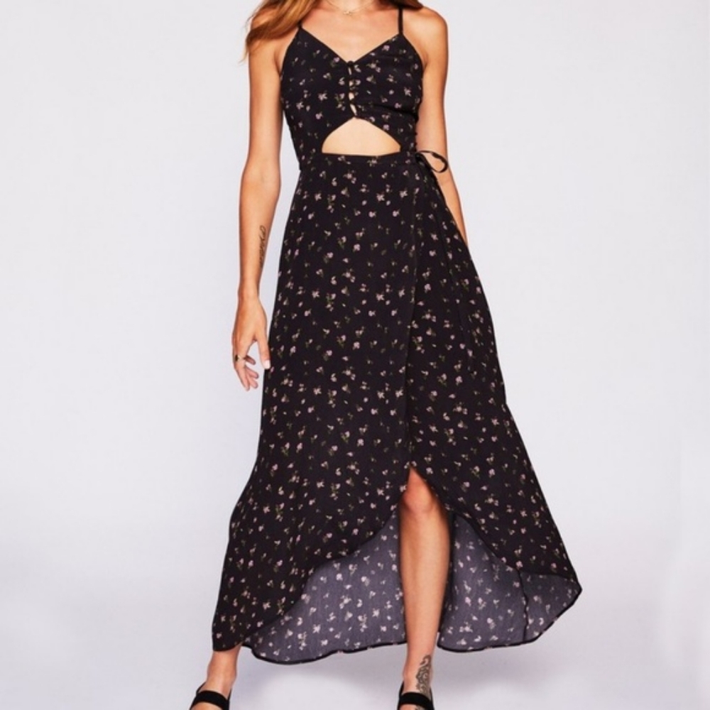 Rahi Cali Lilac Rose Cut-Out Wrap Dress